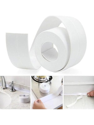 Mikasso Su Sızdırmaz Geçirmez Bant 3,2 M Lavabo Küvet Tezgah Kenar Bandı Mutfak Banyo Pencere Yalıtım Bandı