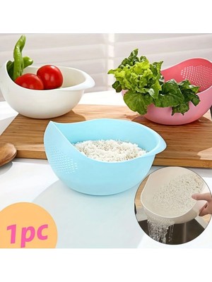 Mikasso Plastik Süzgeçli Bakliyat Yıkama Süzme Kabı, Plastik Pirinç Süzgeci Plastik