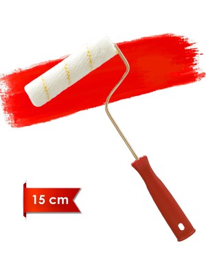 Mikasso -1085 Eksport 14 mm Tüylü 2 cm Iç Cephe Saplı Kalorifer Boya Rulosu 15 cm