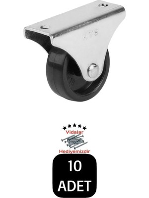 Mikasso Sabit 38'lik Masa Dolap Sehpa Raf Mobilya Tekeri 10 Adet