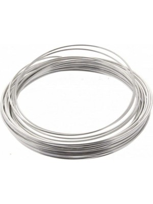 Mikasso 5 Metre Alüminyum Tel - 1mm Kalınlığında Deney Hobi ve Tasarım Teli 5 M