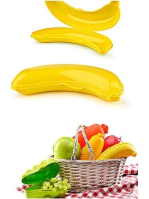 Mikasso 2 Adet Fru Veg Muz Saklama Kabı Plastik Sarı