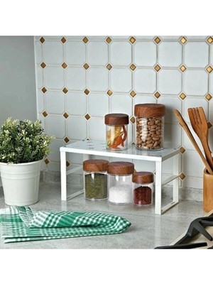 Mikasso Dolap Içi Düzenleyici Raf Bardak Tabak Rafı 13X31,5CM 1 Adet Plastik