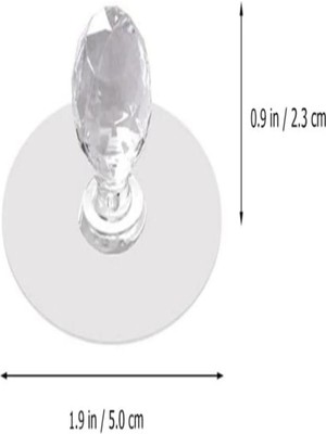 Mikasso 4'lü Şık Kristal Topuz Kulp Yapışkanlı Askı Tutucu Kendinden Yapışkanlı Çok Amaçlı Kulp Seti Plastik