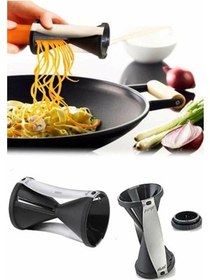 Mikasso Spiral Havuç Salatalık Kabak Sebze Doğrayıcı Rende Relatos Spagetti Kabak Jülyen Kesici
