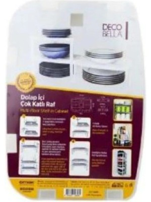 Mikasso Dolap Içi Çok Katlı Raf Plastik 35 x 50 Turuncu