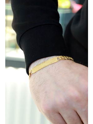 Aydın Kuyumculuk 14 Ayar Altın,erkek Döküm Vintage Bileklik AGBLK675