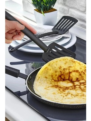 Mikasso 1 Adet Pratik Yanmaz Yapışmaz Teflon Spatula- 220 Dereceye Dayanıklı Teflon Servis Sıpatulası Plasti
