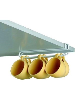 Mikasso Dolap Içi Raf Altı Metal Şarap Kadehi Askı Aparatı Kupa Askısı Metal Çok Renkli