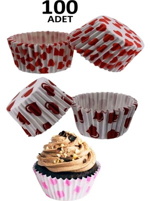 Mikasso 100'LÜ Muffin Kağıdı Kek Kalıbı Desenli Kağıt Çok Renkli