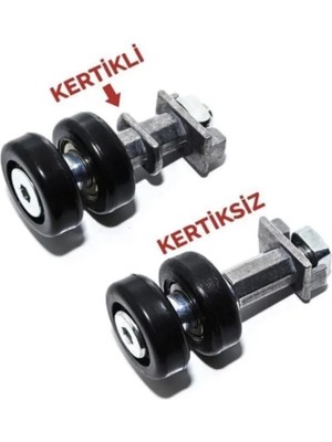 Mikasso Cam Balkon Tekeri 4 Adet, 2 Erkek 2 Dişi, 2 Kertikli 2 Kertiksiz - Garantisiz Cam