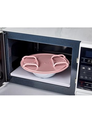 Mikasso Plastik Katlanır Mikrodalga ve Buzdolabı Rafı Plastik 10 x 15 Pembe Tr