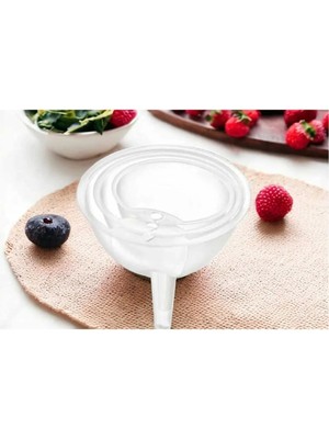 Mikasso 3'lü Set Şeffaf Kulplu Plastik Huni Yağ Hunisi Su Hunisi (0-1-2 No) Plastik