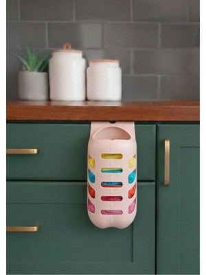 Mikasso Pembe Plastik Poşetlik Saklama ve Düzenleme Kutusu Plastik 35 x 27 x 22 Pembe Tr