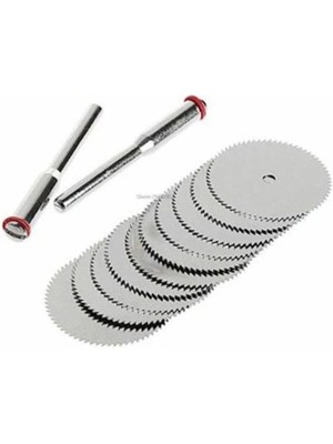 Mikasso 10 Adet 32 mm Ahşap Bıçak Disk Testere + 2 Mandren