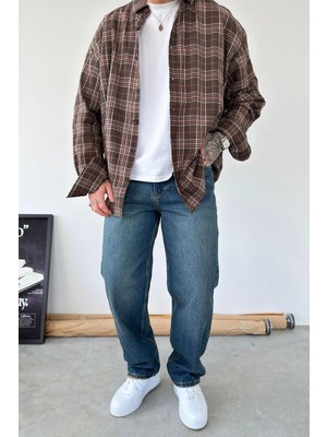 HAFKA Koyu Mavi Basic Baggy Fit Pantolon