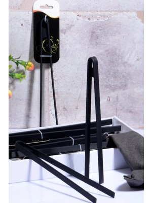 Mikasso Silikon Tutacak Maşa 29 cm Silikon Siyah