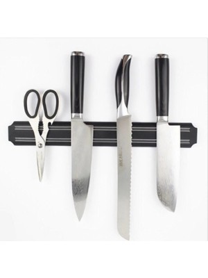 Mikasso 33 cm Mıknatıslı Bıçak Askısı Makas Satır Tutucu Rafı Çelik