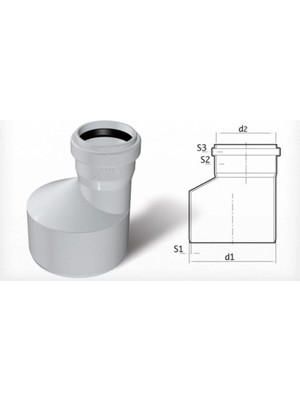 Mikasso Dublex Pvc Atık Su Borusu Pimaş Redüksiyon 125 x 70 Mm.