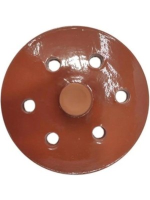 Mikasso Çömlekçilik Battal Boy Sırlı 25 cm Toprak Dolmalık Sarma Taşı Toprak Kahverengi