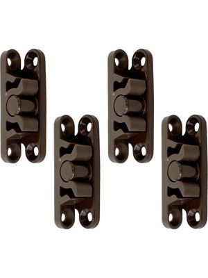 Mikasso Sineklik ve Dolap Kapakları Için Çıt Çıtlı Tutucu Kilit 4lü Kahverengi Kahverengi