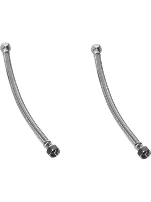 Mikasso 3/8 Klozet Bağlantı Çelik Ara Boru 30CM, Flex Hortum