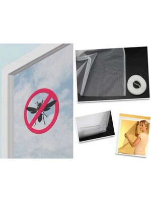 Mikasso 70 cm x 125 cm Sinek Tülü Ayarlanabilir Sinek Perdesi Pencere Sinekliği Çam