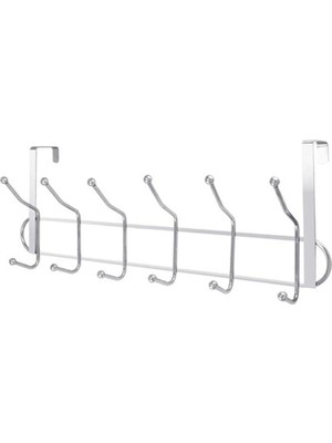 Mikasso Kapı Arkası Askılık 12'li,krom Askı,amerikan Kapı Askılığı Td Metal Siyah