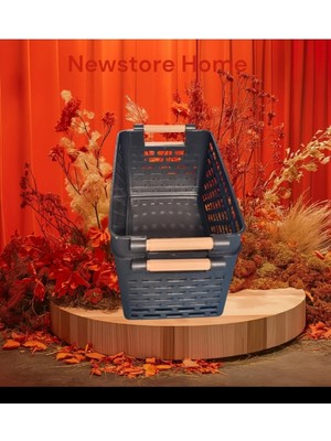 Mikasso 2 Adet Çok Amaçlı Plastik Tutacaklı Organizer Sepet - Dolap Içi & Çekmece Düzenleyici Sepet Plastik