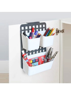 Mikasso 50842 Seviye Ayarlanabilir Düzenleyici (1*geniş/ 2*dar), Antrasit Plastik Tr