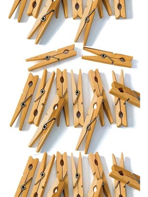 Mikasso Ahşap Çamaşır Mandalı 80 Adet Ağaç Mandal Tahta Mandal 5