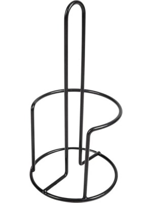 Mikasso Paslanmaz Rulo Kağıtlık Rulo Havluluk Peçetelik Tezgah Üstü Rulo Kağıtlık Siyah Siyah Çelik