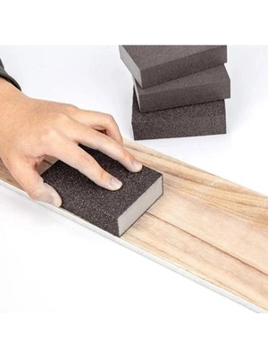 Mikasso Sünger Zımpara Takozu Islak Kuru Ahşap Mobilya ve Hobi Maket Zımparası 80 Kum