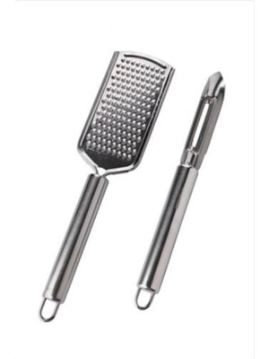 Mikasso 2'li Paslanmaz Çelik El Rendesi ve Soyacak Seti Beyaz