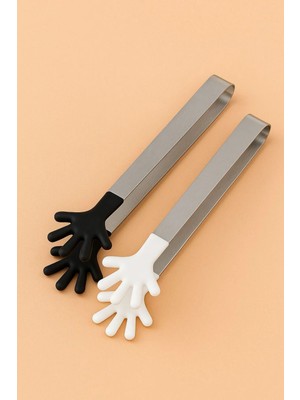 Mikasso 2’li Silikon Uçlu Metal Saplı Şeker Maşası – El Figürlü Tasarım-Stoğa Göre Renk Gönderilir Metal Met