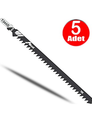 Mikasso T344D Master Uzun Boy Dekupaj Testere Bıçağı Ucu 152MM Hcs Ahşap Plastik Dekopaj Ağzı -5li Paket