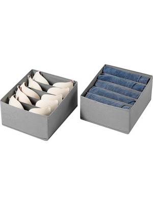 Mikasso 5 Bölmeli Katlanabilir Pantolon Gömlek Kazak Düzenleyici Saklama Kutusu Organizer, Dolap Düzenleyici