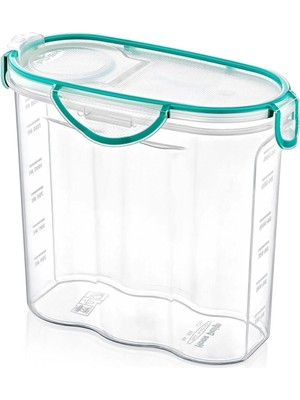 Mikasso ® Kilitli Kapaklı Contalı Hava,su Sıvı Geçirmez 1,7 Litre Erzak Saklama KABI-SA585 Plastik Beyaz