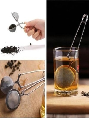 Mikasso Pratik Paslanmaz Çelik Un Kakao Pudra Şekeri Eleği ve Bitki Çayı Demleme Süzgeci Paslanmaz Çelik