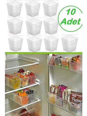 Mikasso 10 Adet Buzdolabı Kapak Içi Düzenleyici Organizer | Buzdolabı Içi Düzenleyici ve Banyo Organizeri Pl