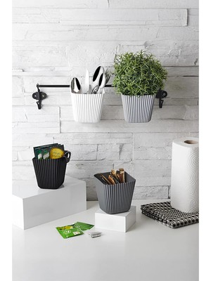 Mikasso Çok Amaçlı 4'lü Askılı ve Tezgah Üstü Organizer Seti Plastik 20 x 20 Çok Renkli Tr