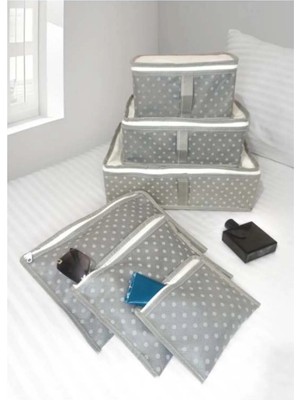 Mikasso 2 Li Set Valiz Düzenleyici Bavul Organizer Hastane Çıkışı 12 Parca Bavul Duzenleyici Gri Tr