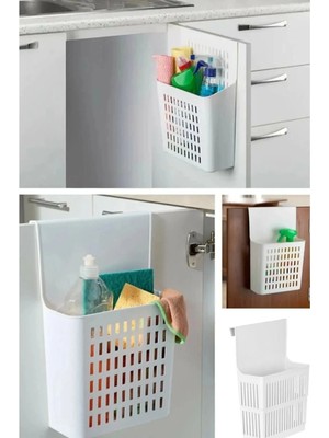 Mikasso Askılı Dolap Içi Düzenleyici Sepet Raf Organizeri Çok Amaçlı Düzenleyici Deterjanlık Şampuanlık Plas