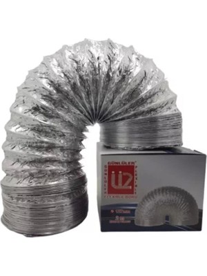 Mikasso 127 mm Çap Telli Kopmayan Davlumbaz Baca Flexible Aspiratör Borusu 2 Metre