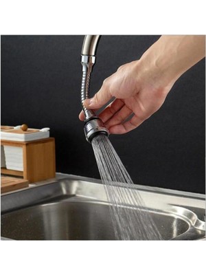 Mikasso Tasarruflu Musluk 360 Dönen Püskürtme Jet Akış Mutfak Musluğu Mutfak Lavabo Musluk Filtresi Plastik