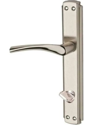 Mikasso Kapı Kolu Bravo Nikel Saten Wc-Banyo Sol Yön Nikel