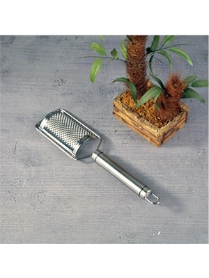 Mikasso Paslanmaz Çelik El Rendesi Bombeli Ergonomik Oval Tasarım Rende Çelik