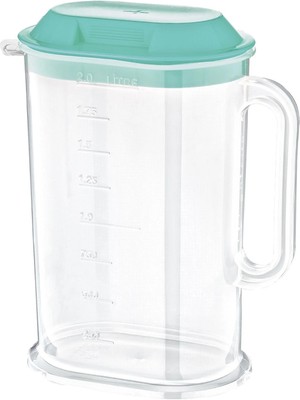 Mikasso Ölçekli Plastik Sürahi 2000 ml Ölçülü Sürahi Turuncu Plastik