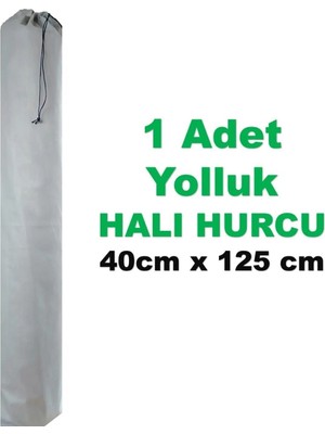 Mikasso Yolluk Için Halı Hurcu - Halı Kılıfı Gri Tele Kumaş Düzenleyici -Organizer - Bağcıklı Halı Hurcu Tel