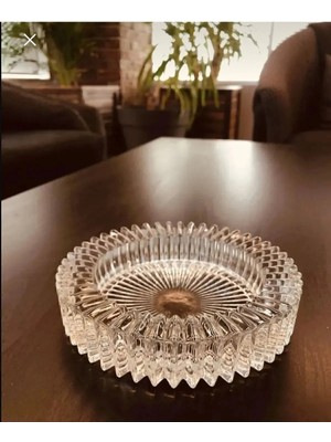 Mikasso Kristal Cam Lüks Küllük Cam Turuncu Yuvarlak